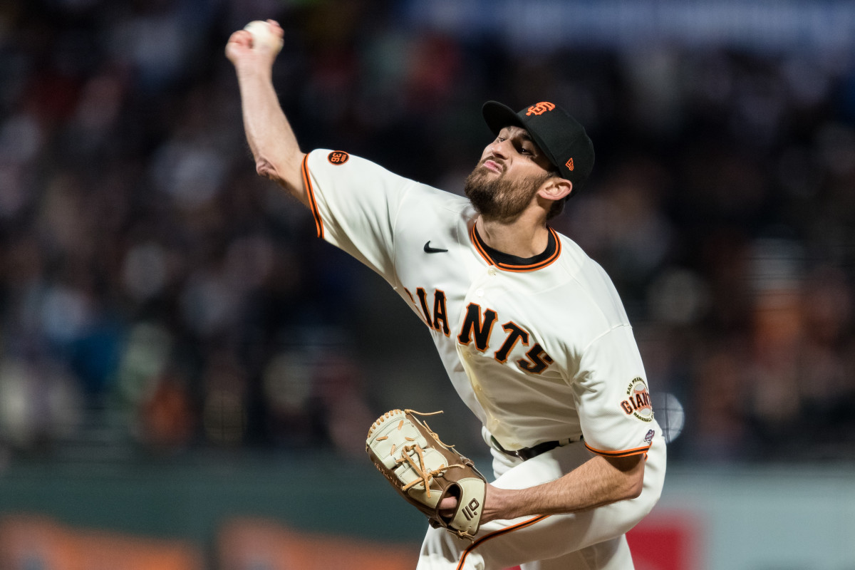 SF Giants starting pitcher Tristan Beck throws against the New York Mets. (2023)